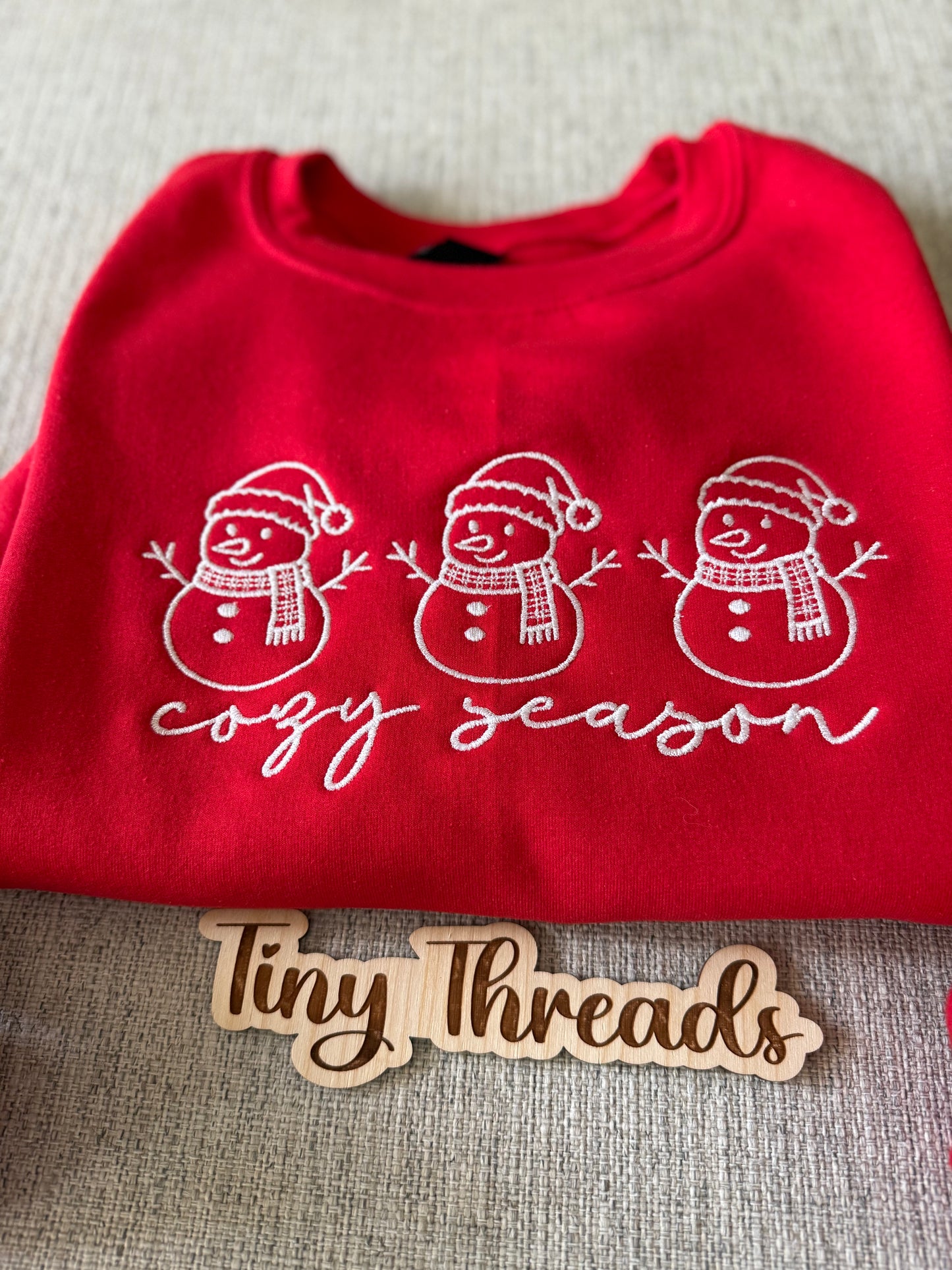 Cozy Snowmen (Red)