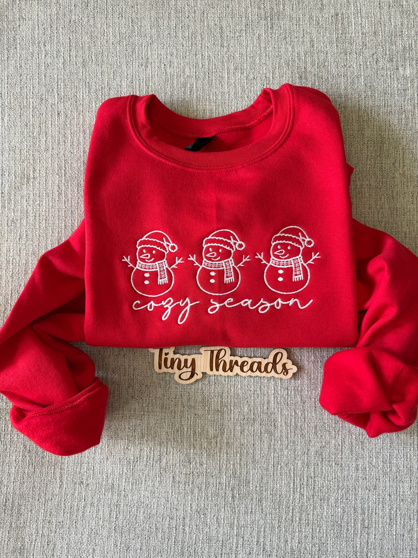 Cozy Snowmen (Red)