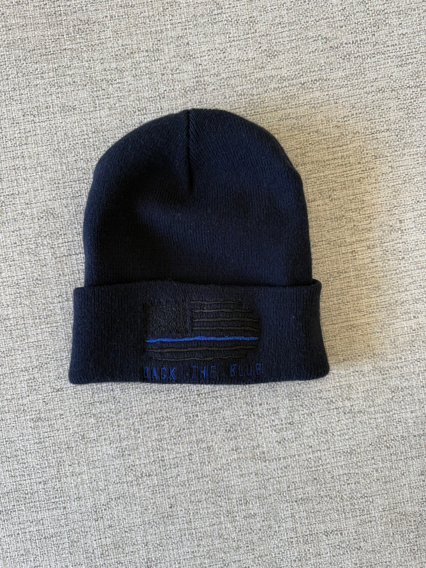 Back the Blue Knit Beanie