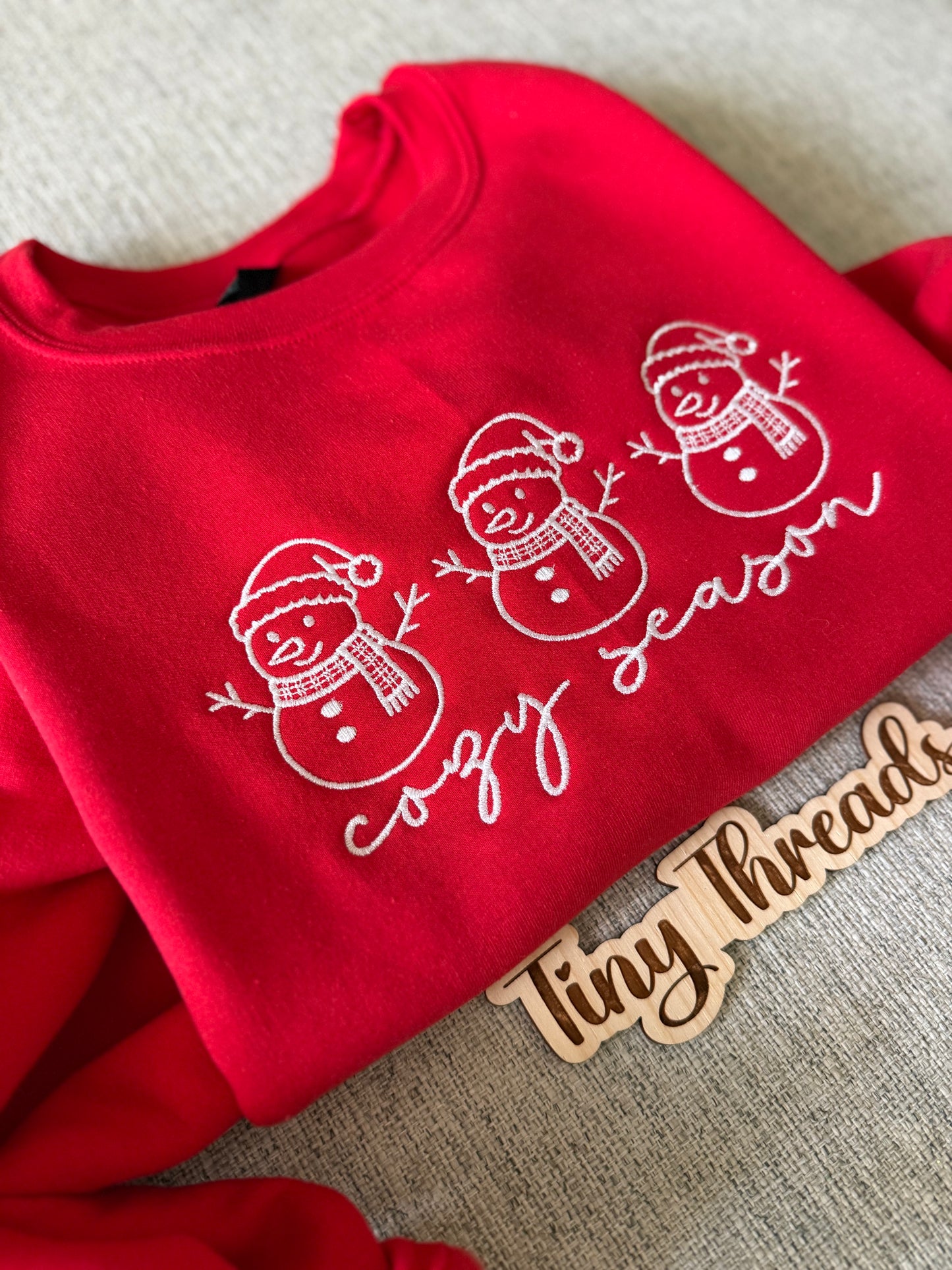 Cozy Snowmen (Red)