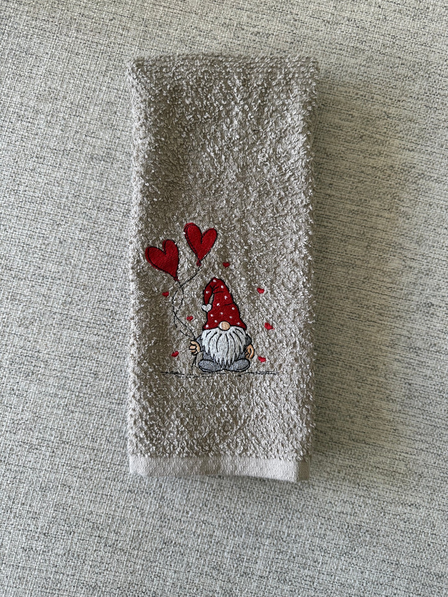 Valentine's Day Gnome Dish Towel