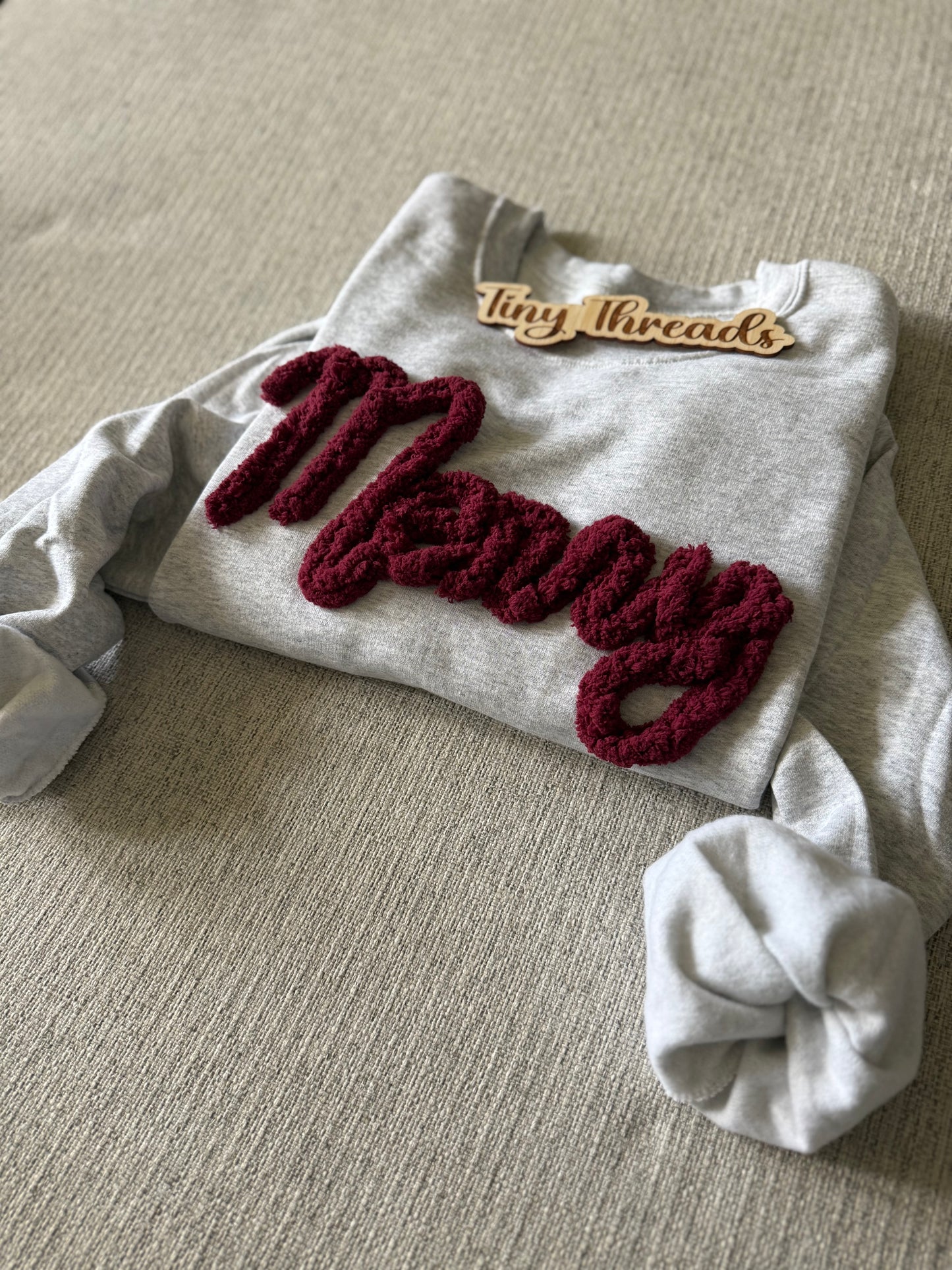Merry Chenille Embroidered Crewneck