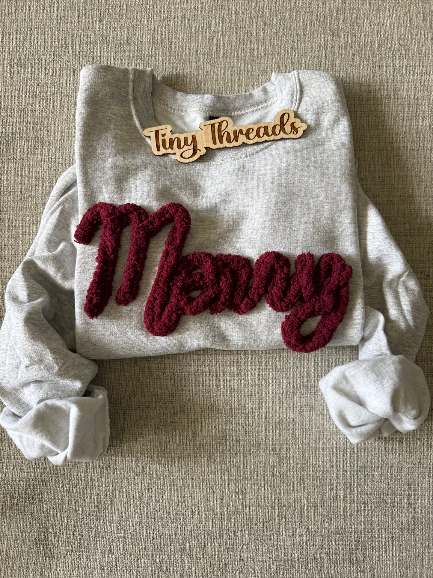 Merry Chenille Embroidered Crewneck