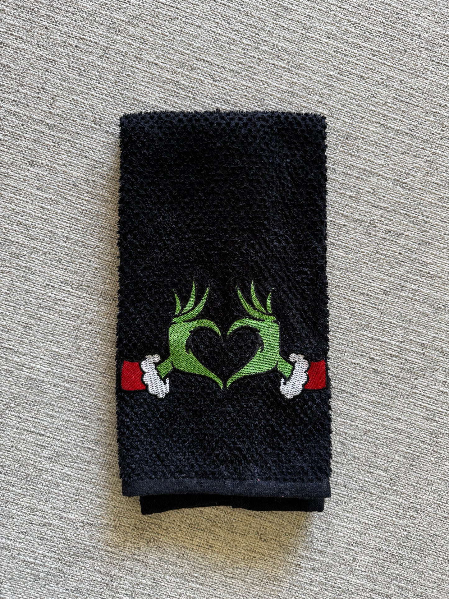 Grinch Hands Decorative Dish Towel