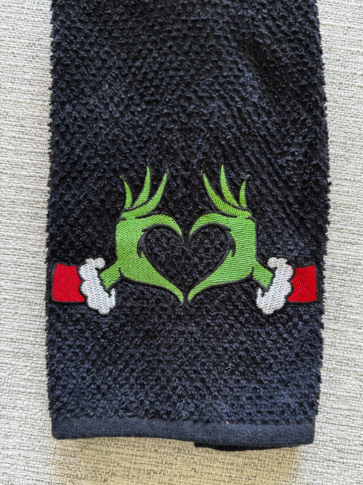 Grinch Hands Decorative Dish Towel